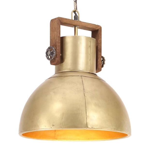 vidaXL Industrialna lampa wisząca, 25 W, mosiężna, okrągła, 40 cm, E27