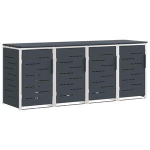 vidaXL Przechowywanie kosza na odpady for 4 Bins 240L Stal nierdzewna
