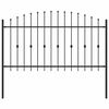 vidaXL Ogrodzenie z kolcami ASTEN 200 x 150 cm Stal malowana proszkowo