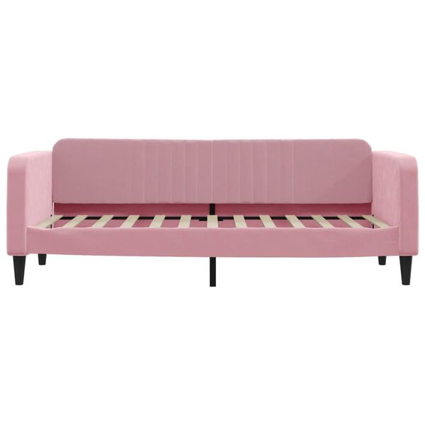vidaXL Sofa z funkcją spania, r&oacute;żowa, 80x200 cm, obita aksamitem