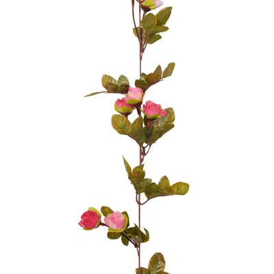 vidaXL Sztuczne girlandy kwiatowe, 6 szt., różane, 215 cm