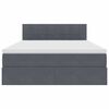 vidaXL Ł&oacute;żko z miejscem do przechowywania Ciemnoszary 140 x 190 cm