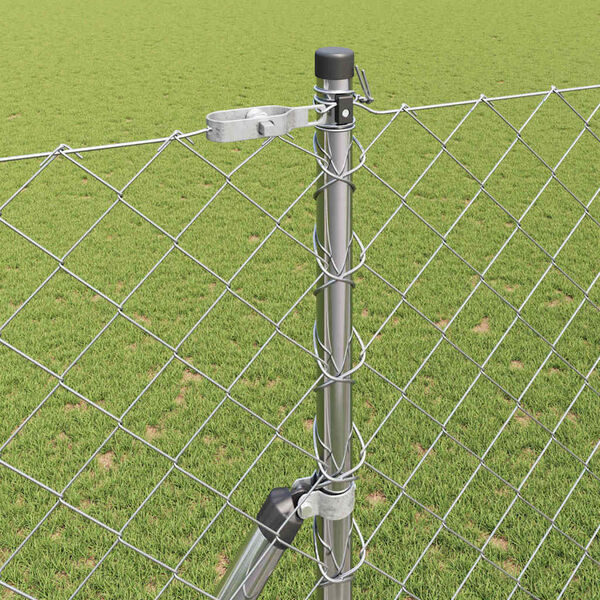 vidaXL Słupek ogrodzeniowy. Srebrny 10 x 1,6 m (siatka 60 x 60 mm)