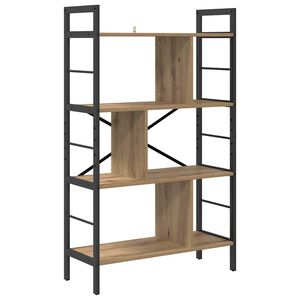 vidaXL P&oacute;łka na książki 7 poziomy 75 x 30 x 123,5 cm Dąb rzemieślniczy