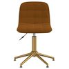vidaXL Obrotowe krzesło stołowe, brązowe, obite aksamitem