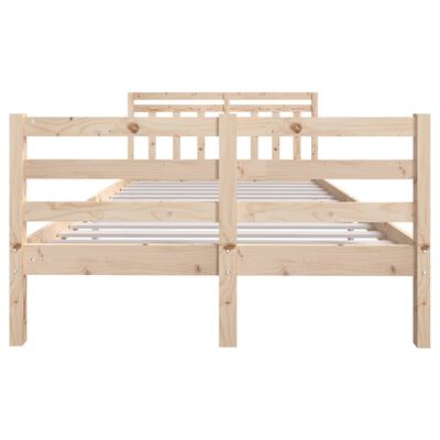 vidaXL Rama łóżka, 120x190 cm, lite drewno
