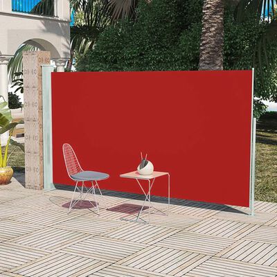 vidaXL Markiza boczna na taras, 180 x 300 cm, czerwona