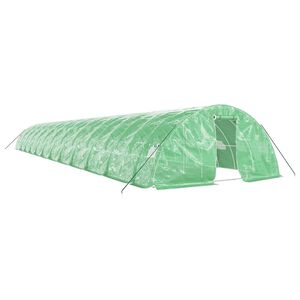 vidaXL Szklarnia ze stalową ramą, zielona, 120 m&sup2;, 24x5x2,3 m