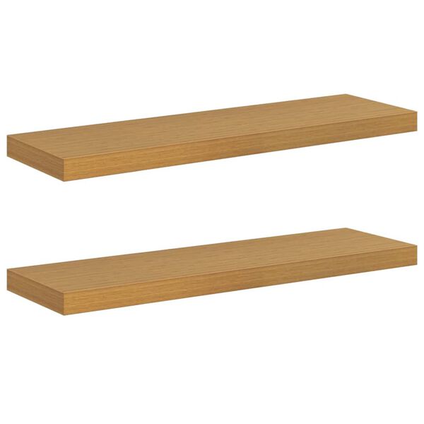 vidaXL P&oacute;łka ścienna z przechowywaniem 2 pcs Beżowy 80 x 23,5 x 4 cm