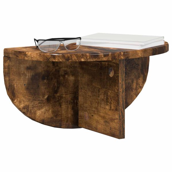 vidaXL P&oacute;łka ścienna Montowane na ścianie Dąb wędzony 38 x 19 x 19 cm