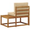 vidaXL Sofa końcowa na zewnątrz z poduszką Naturalny 91 x 63 x 73 cm