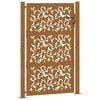 vidaXL Brama ogrodowa 100x150 cm Stal nierdzewna Wz&oacute;r liścia