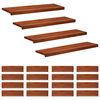 vidaXL Nakładki na schody 20 szt. 100 x 25 x 2 cm brązowy