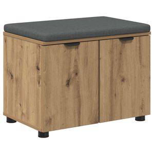 vidaXL Ławka w przedpokoju Dąb Rzemieślniczy 60 x 38 x 46 cm