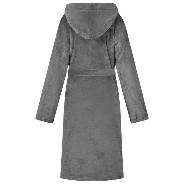 vidaXL Szlafrok z kapturem Ciemnoszary m Flanela