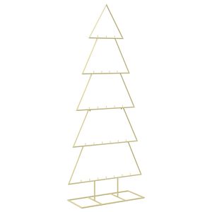 vidaXL Metalowa choinka ze stojakiem KUOPIO 150 cm Stal złoty