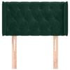 vidaXL Zagł&oacute;wek uszak, ciemnozielony, 83x16x78/88 cm, aksamit
