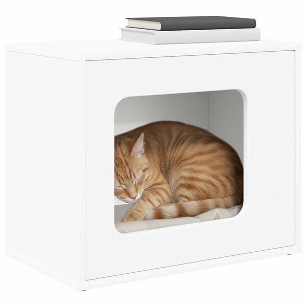 vidaXL Koty Dom Biały 51 x 30 x 42 cm Materiał drewnopochodny
