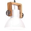 vidaXL Industrialna lampa wisząca, 25 W, biała, okrągła, 19 cm, E27