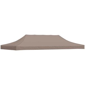 vidaXL Dach do namiotu imprezowego, 6 x 3 m, taupe, 270 g/m&sup2;