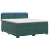 vidaXL Ł&oacute;żko Box Spring z materacem i LED Ciemnozielony 140 x 200 cm
