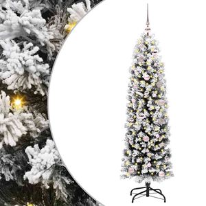 vidaXL Sztuczna choinka z podstawą Zielony 150 cm PVC, stal i plastik