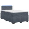 vidaXL Ł&oacute;żko Box Spring z materacem i LED ciemnoszary 120 x 190 cm