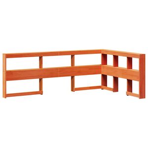 vidaXL Regał na książki z zagł&oacute;wkiem, woskowy brąz, 120 cm, sosnowe