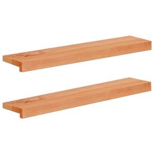 vidaXL Parapety 2 szt. Lakier 70 x 15 x 2 cm Drewno bukowe
