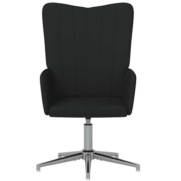 vidaXL Fotel, czarny, obity aksamitem