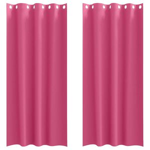 vidaXL Firany blackout z k&oacute;łkami 2 pcs Jasnor&oacute;żowy 225 x 140 cm
