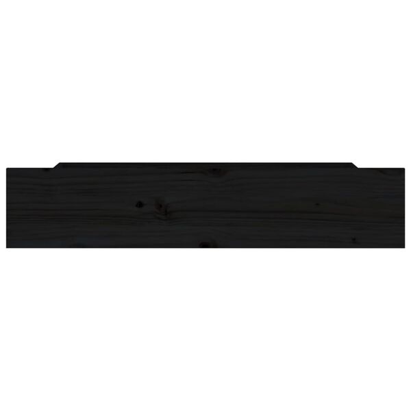 vidaXL Szuflady pod ł&oacute;żko, 4 szt., czarne, lite drewno sosnowe