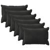 vidaXL Poszewka na poduszkę 6 pcs HOUTEN Czarny 50 x 75 cm Welur