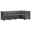 vidaXL 5-osobowa sofa ogrodowa w stylu rattanowym PP jasnoszary