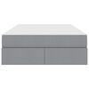 vidaXL Ł&oacute;żko z miejscem na przechowywanie i materacem Jasnoszary