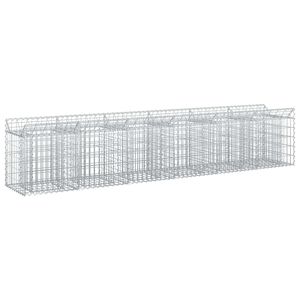 vidaXL Podniesione ł&oacute;żko gabionowe 2 szt. 300 x 50 x 60 cm