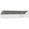 vidaXL Klatka dla kur 4 szt. srebrny 800 x 200 x 200 cm