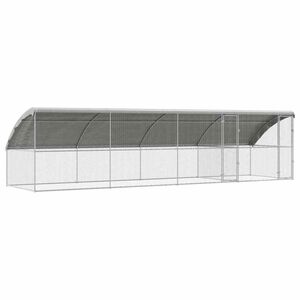 vidaXL Klatka dla kur z 2 drzwiami 4 szt. srebrny 800x200x200 cm