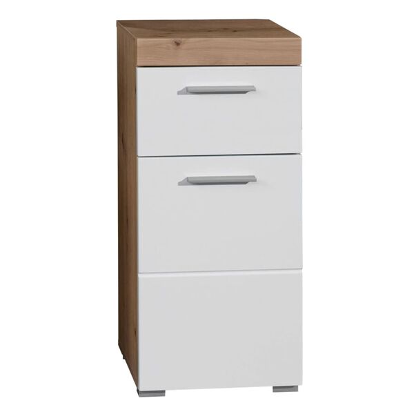 Trendteam Łazienkowa szafka stojąca Amanda, biało-dębowa