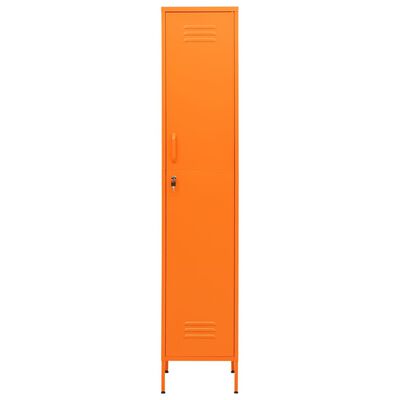vidaXL Szafa zamykana na klucz, pomarańczowa, 35x46x180 cm, stalowa