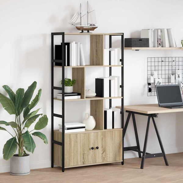 vidaXL P&oacute;łka na książki Dąb Sonoma 80 x 30 x 155,5 cm