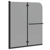 vidaXL Osłona prysznicowa Czarny 120 x 140 cm Szkło ESG i aluminium