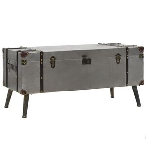 vidaXL Stolik kawowy z płyty MDF i aluminium, 102 x 51 x 47,5 cm