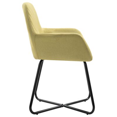 vidaXL Krzesła stołowe, 4 szt., zielone, obite tkaniną