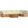 vidaXL Zestaw sof na zewnątrz z poduszką 6 pcs Naturalny i Kremowy