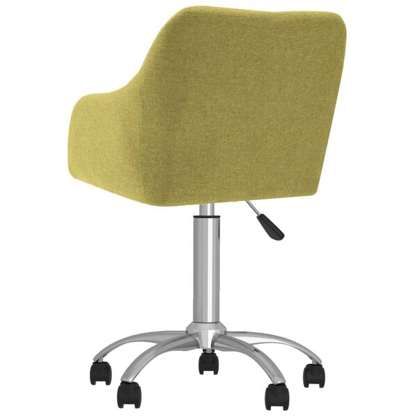 vidaXL Obrotowe krzesło biurowe, zielone, obite tkaniną