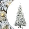 vidaXL Sztuczna choinka z zawiasami z podstawą Biały 210 cm PE i PVC