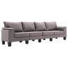 vidaXL Sofa Ciemnoszary 4-osobowa tkanina