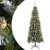 vidaXL Sztuczna choinka zielony 210 cm PVC, plastik i stal