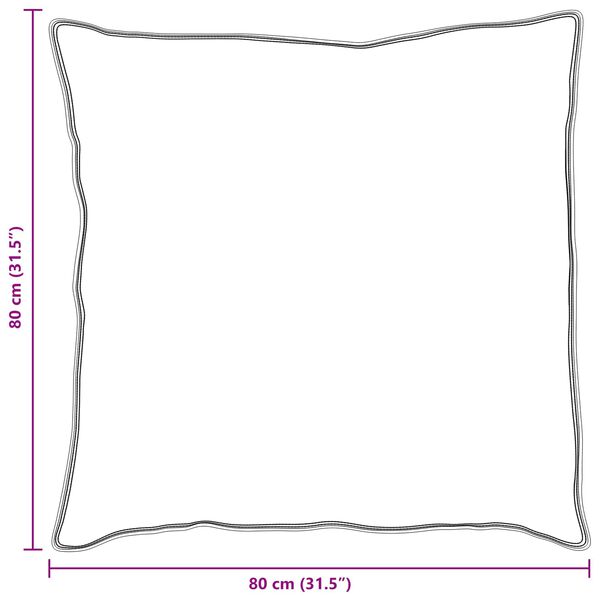 vidaXL Poduszka z poduszką 2 pcs Biały 80 x 80 cm bawełna